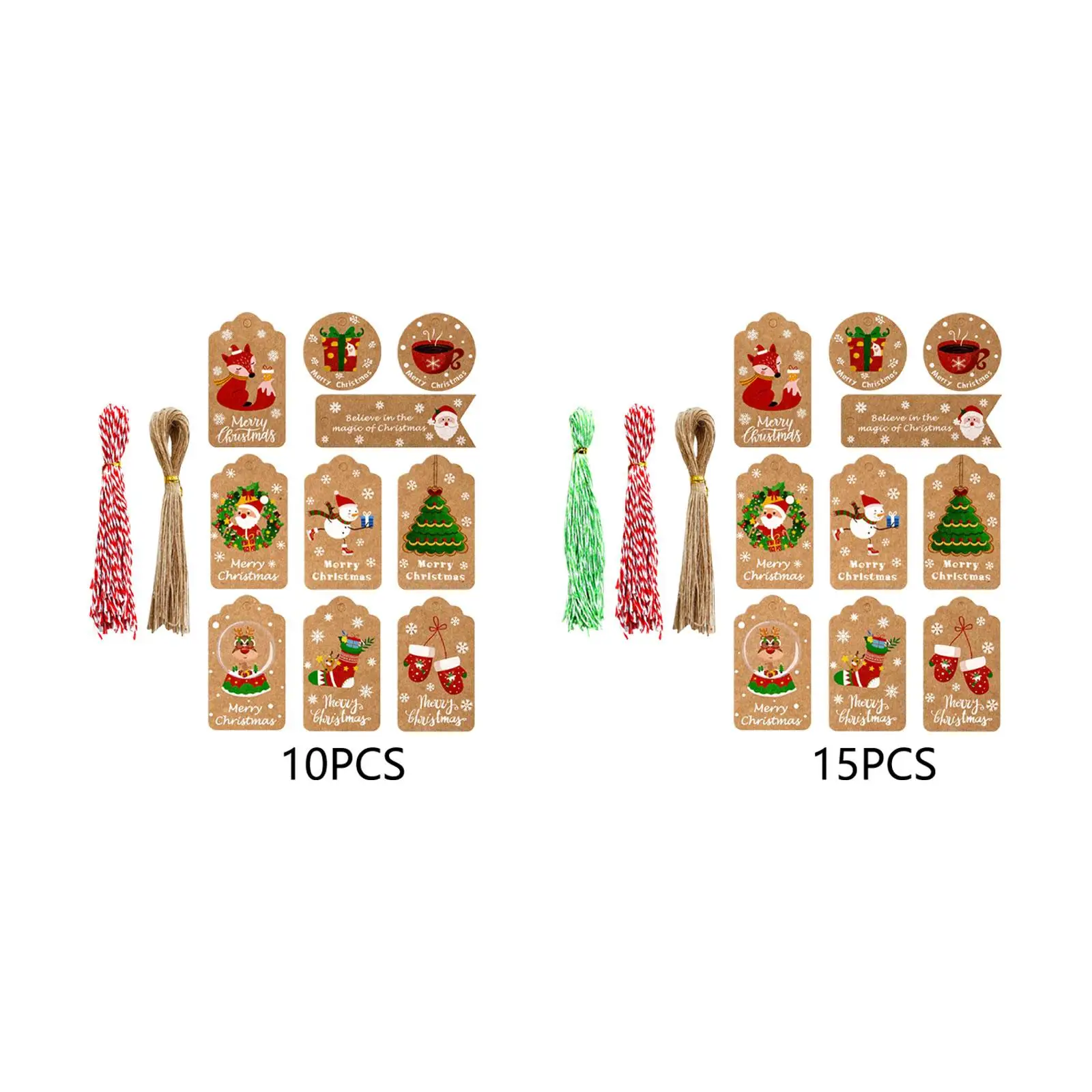 

Рождественские ярлыки, подвесные этикетки с именной биркой со строкой, украшение для подарка