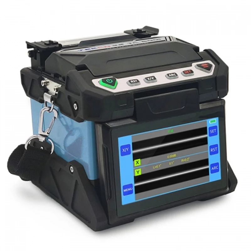 TEKCN TC-400 Optical Fiber Fusion Splicer Multi-Language FTTH 6 Motor 6S Splicing Machine With VFL Optic Power Meter Tool Kits