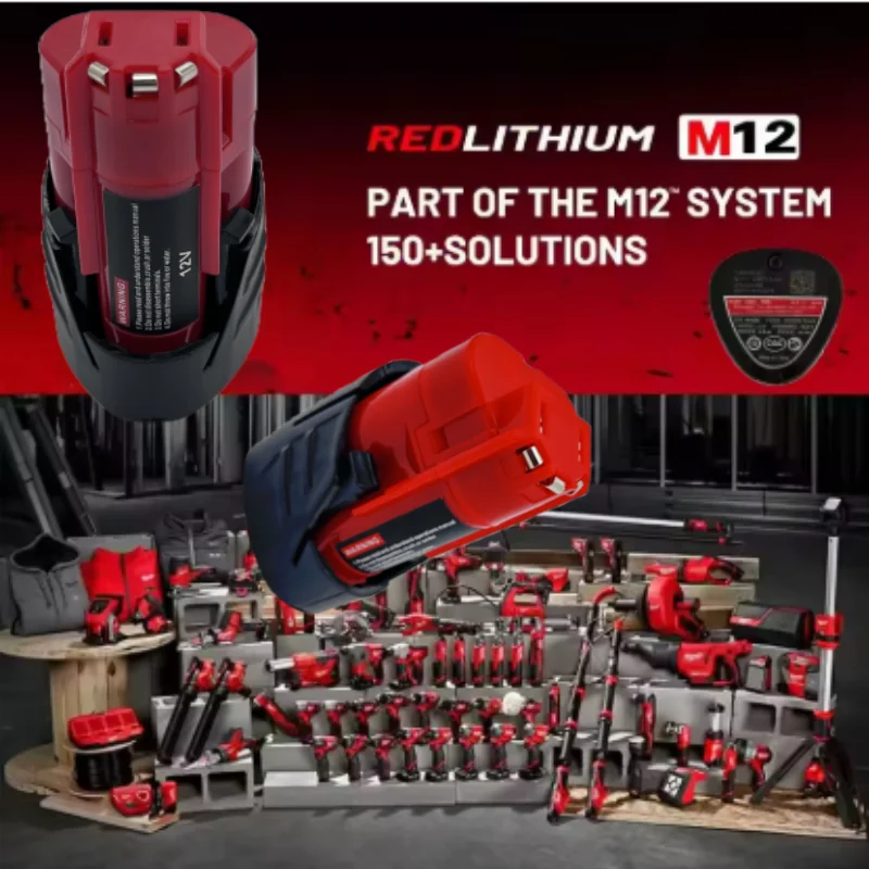 Фото Замена 12 В 3 Ач  Аккумулятор для    Milwaukee M12 XC 12-вольтовый литий-ионный аккумулятор, совместимый с 48-11-2420 48-11-2411 Power №4