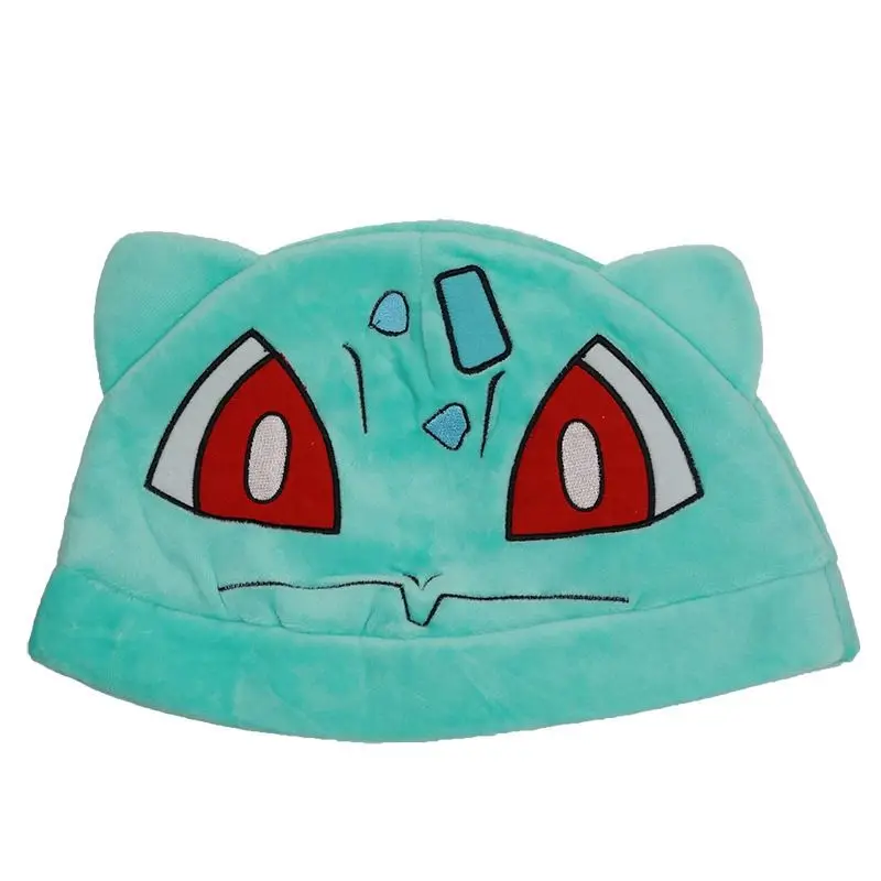 

Pokemon New Cartoon Anime Bulbasaur Autumn and Winter Cute Plush Warm Hat for Children and Students Performance Props SmallGifts