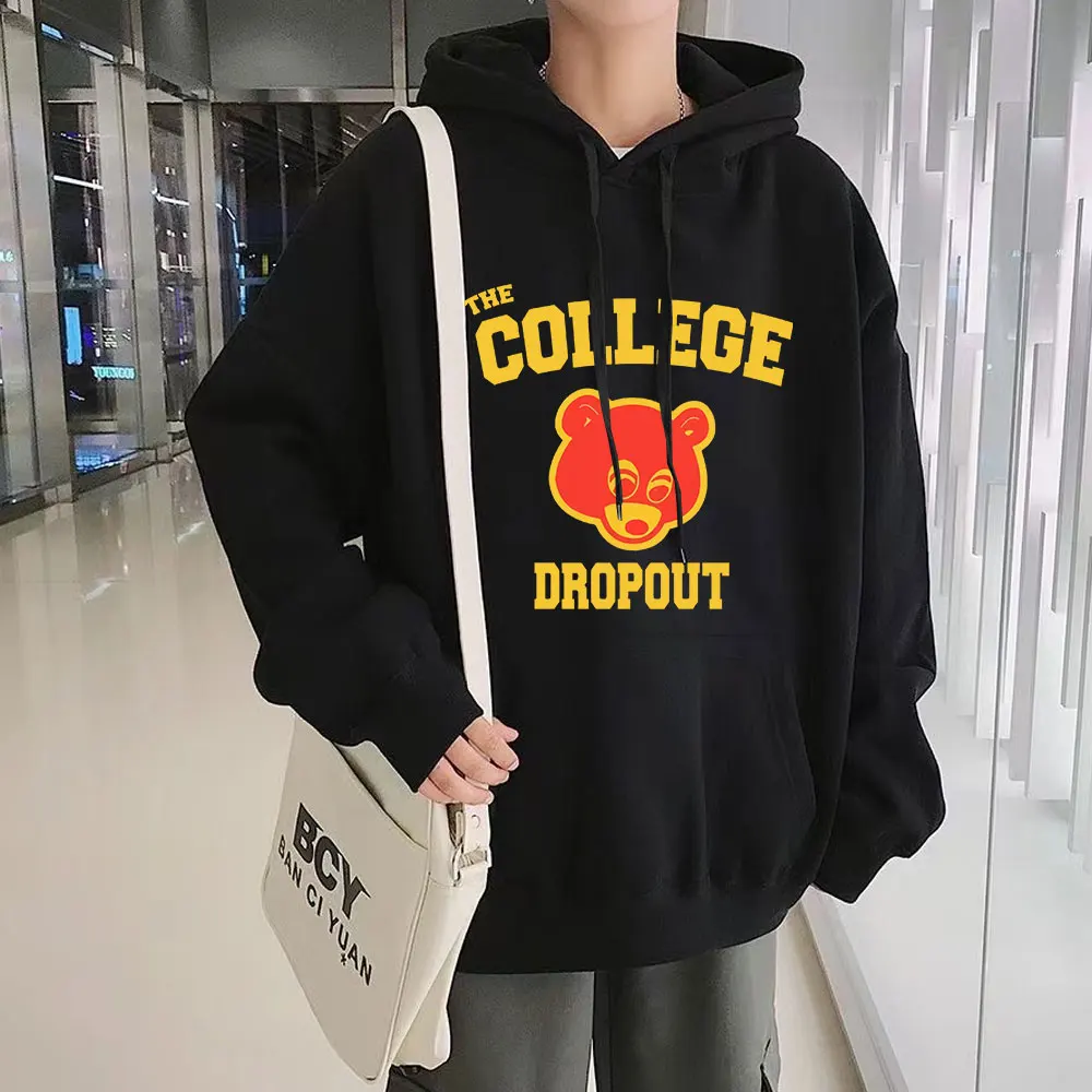

Kanye West College Dropout Hoodie Music Album Printed Men Women Clothing Long Sleeve Sweatshirts Casual Unisex Hip Hop Pullovers
