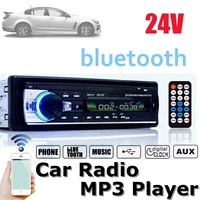 24v car stereo audio bluetooth 1 din car mp3 multimedia player usb mp3 fm radio player jsd 520 with remote control