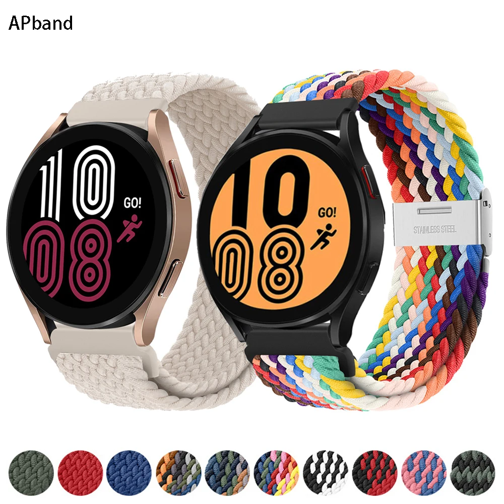 

20 22mm Braided Band For Samsung Galaxy Watch 4/Classic/46mm/42mm/active 2 Gear S3 Bracelet Huawei GT/2/GT2/3 Pro Elastic Strap