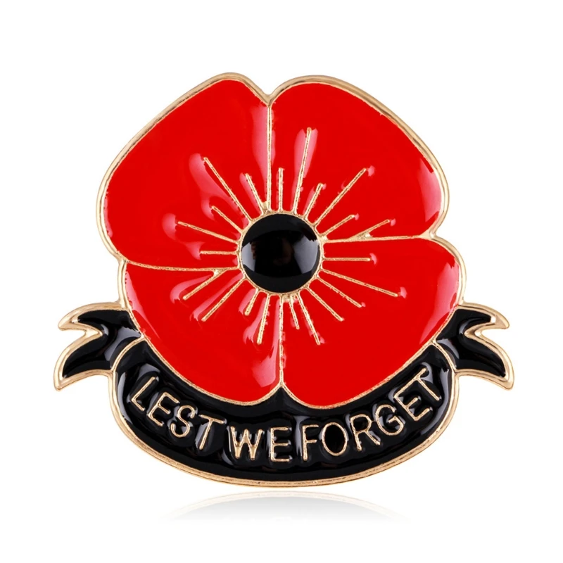 

Red Pins Lapel Brooches Apparel Badge Pin for Women Veterans Day Jewelry