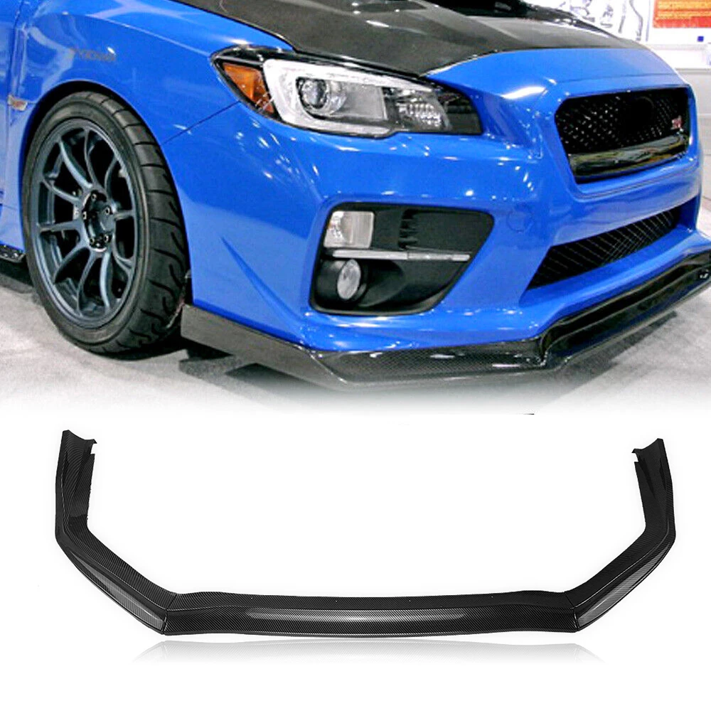 

Front Bumper Spoiler Lip For Subaru Impreza WRX STI 2015-2020 MP Style Carbon Fiber Look Car Lower Guard Blade Body Kit Splitter