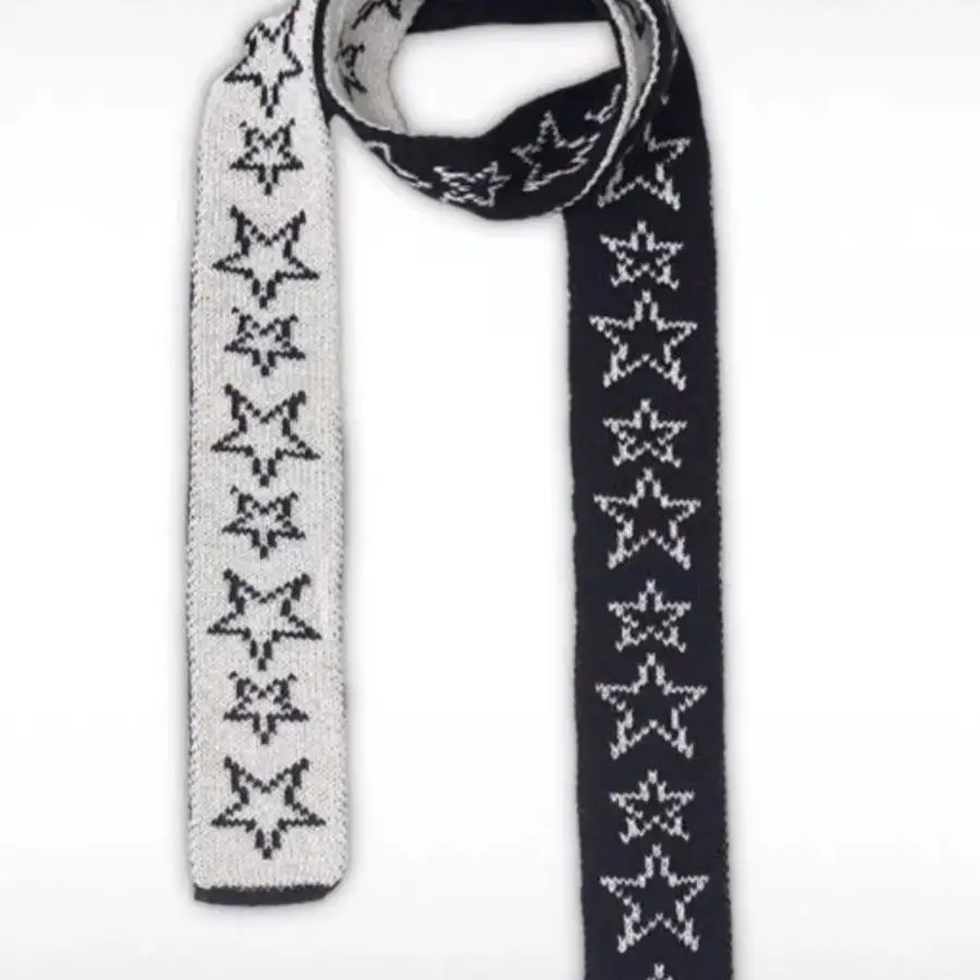 Женский модный шарф Y2k Star Graphic Harajuku вязаный зимний в стиле панк теплый наряд для