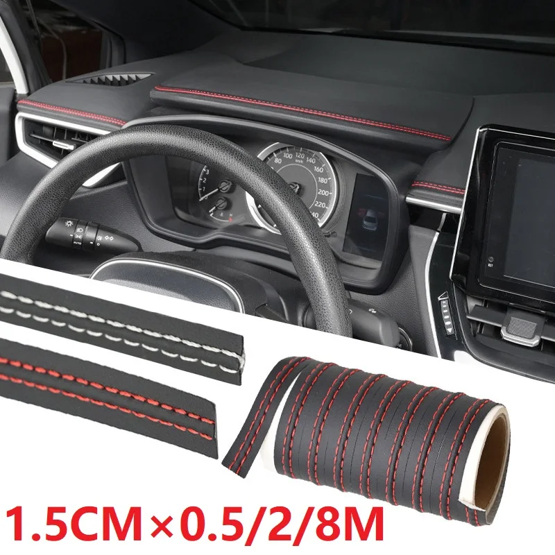 

Car Self-adhesive Moulding Trim Car Interior Dashboard Leather Decoration Line DIY Braid Strip Car Style Decoration