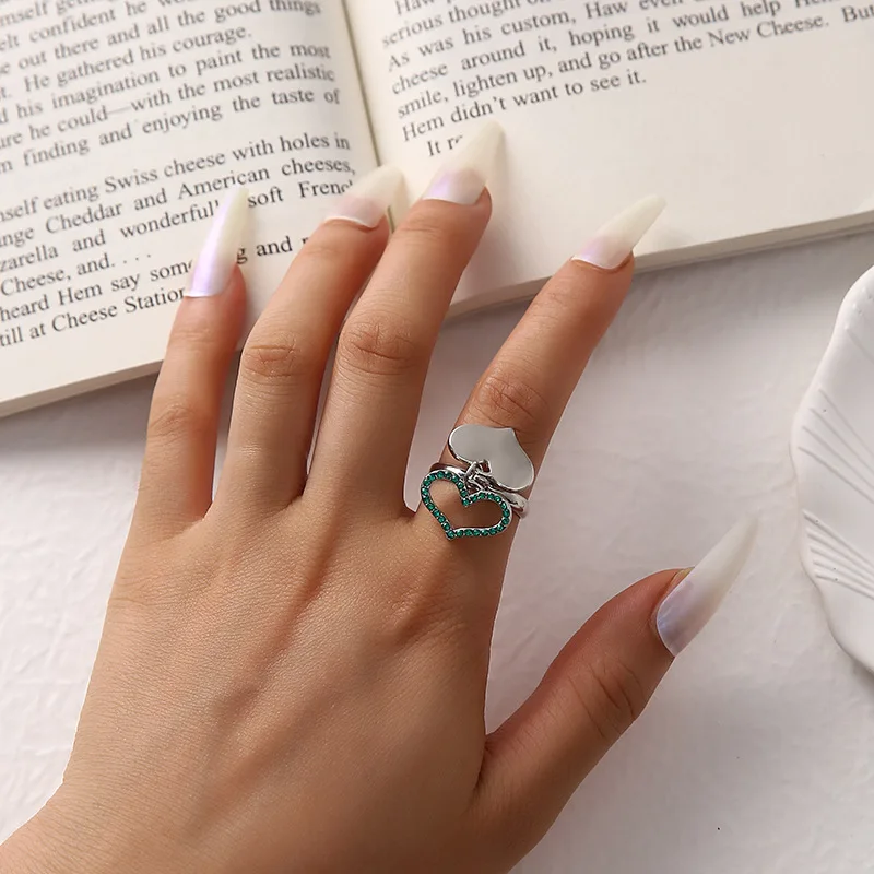 

New Ring INS WindNet Red Design Love Diamond Simple Sequin Ring Ring Female Rings for Men