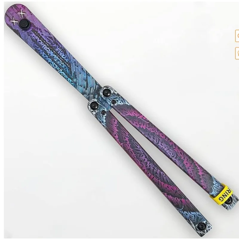 Тренировочный складной нож Balisong для тренировок, тренажер для улицы, Tanto Pocket, без острых инструментов EDC, игрушечный нож, уличные инструменты (art.: 3920cd5366bde) - 3920cd5366bde