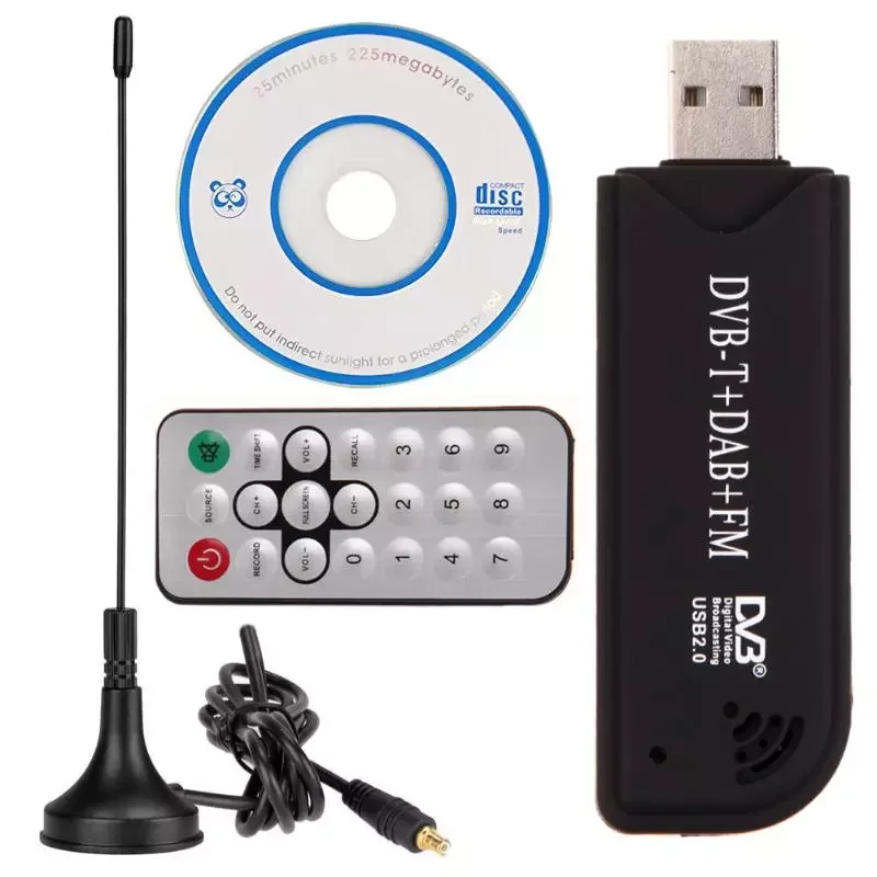 

ALLOYSEED High Quality USB2.0 Digital DVB-T SDR+DAB+FM TV Tuner Receiver SDR TV Stick RTL2832U+ FC0012