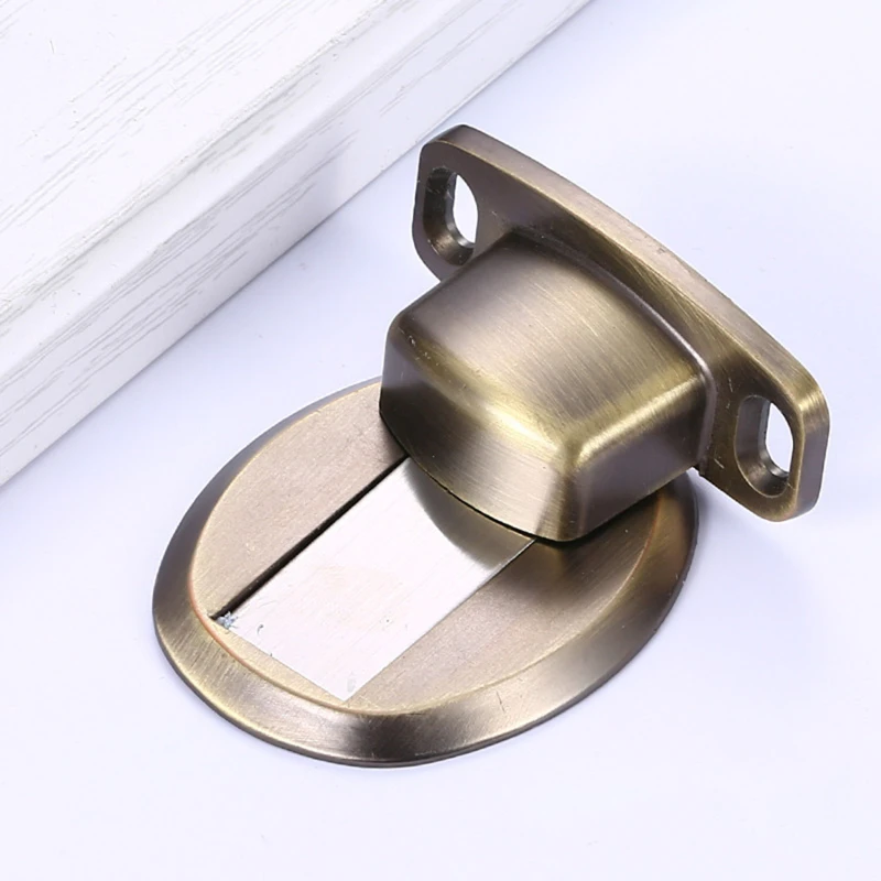 

Door Stopper Zinc Alloy Nail Free Sticker Magnetic Suction Door Stop Bathroom Anti Rust Door Stoppers Hardware