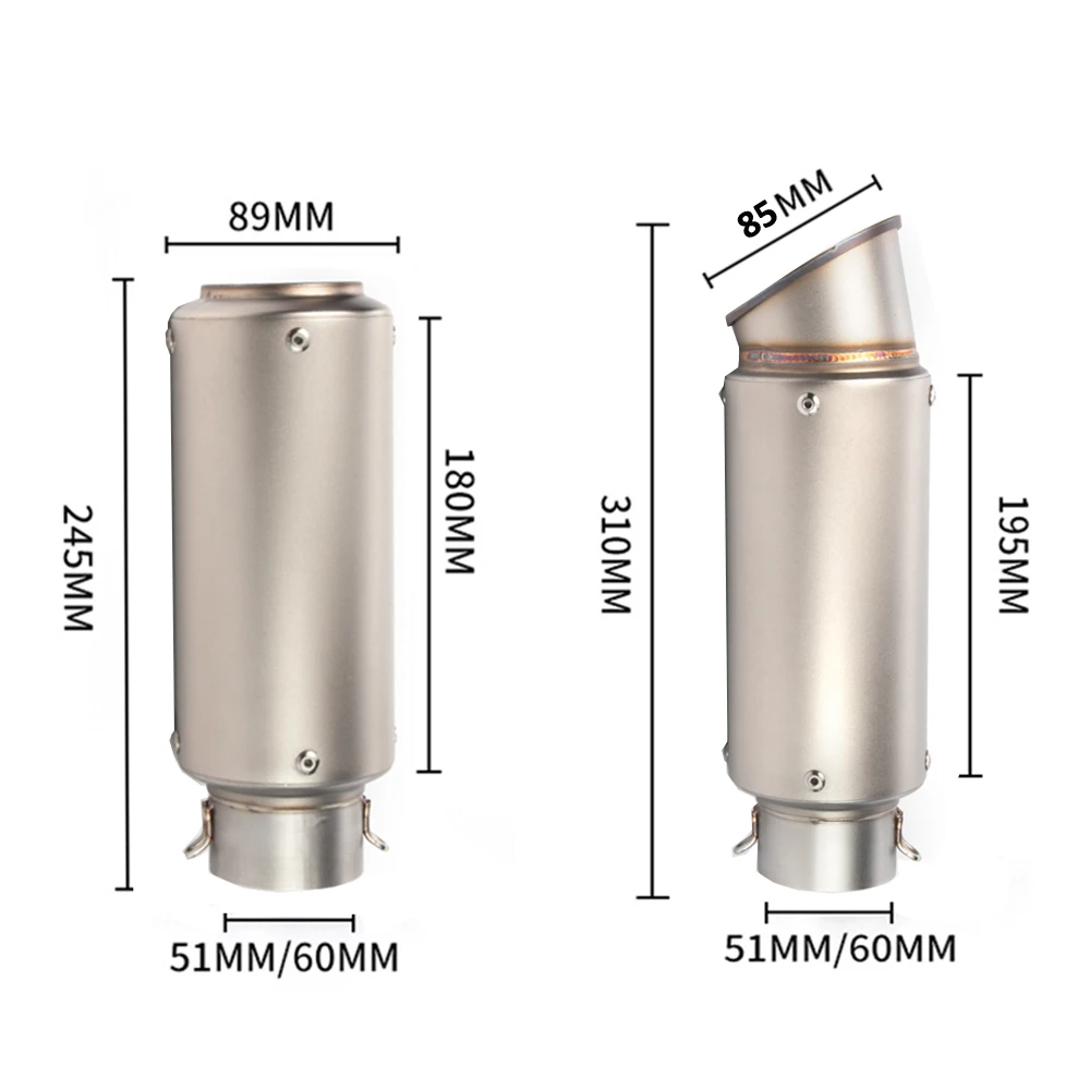 Глушитель выхлопной трубы для мотоцикла горшок скутера с лазерным логотипом Suzuki