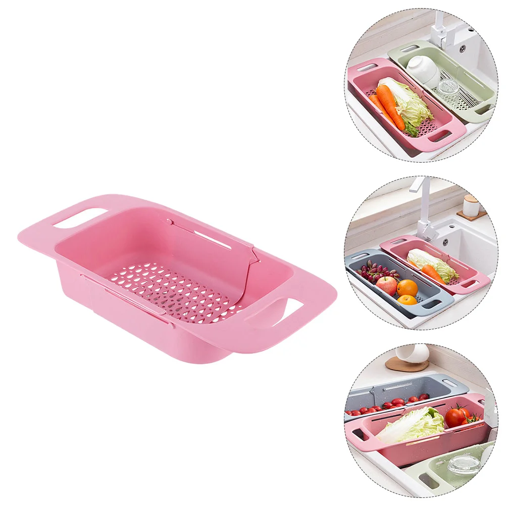 

Sink Basket Strainer Colander Drain Rack Dish Drainer Fruit Drying Washing Vegetable Bowl Collapsible Fruits Plate The Over