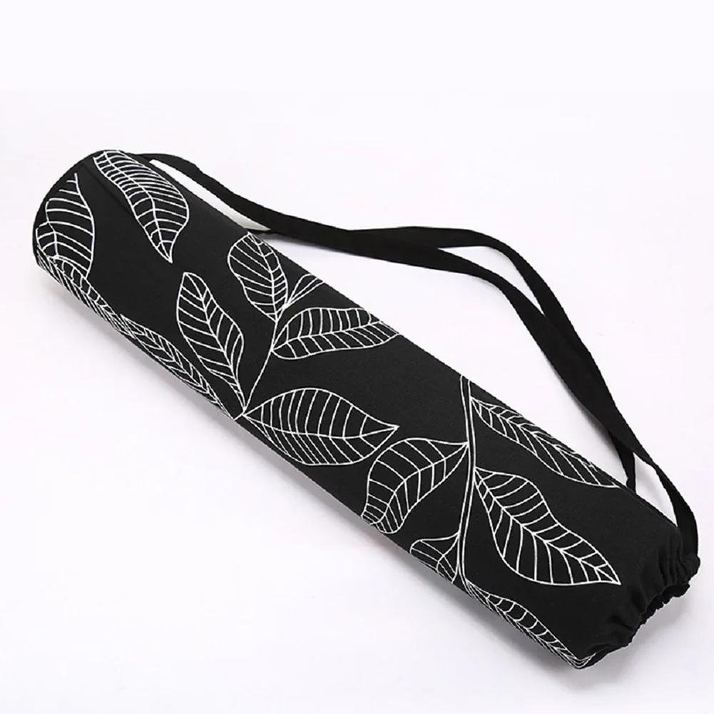 Hot New Durable Yoga Mat Carrier Bag Black Carry Elastic Fitness GYM Pockets 200g 74*14cm Polyester Cotton Canvas