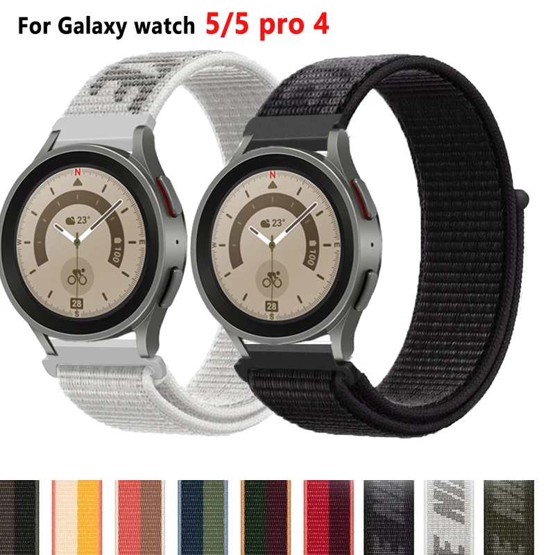 

20mm 22mm Nylon Band For Samsung Galaxy Watch 4 5 pro 45mm active 2 Gear S3 Frontier correa Bracelet Huawei GT 2 2e 3 pro strap