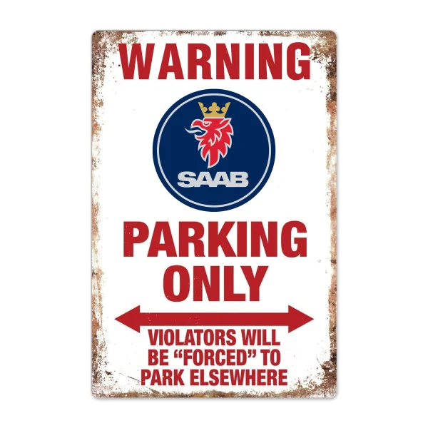 Предупреждение ное украшение SAAB только для парковки винтажное гаража семейного