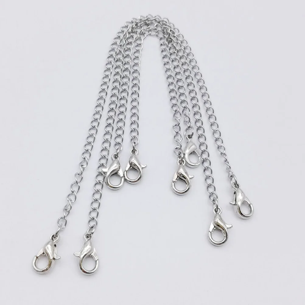 

Chain Extender Necklace Jewelry Bracelet Making Lobster Clasp Extension Chains Anklet Clasps Buckles Steel Diy Cable Stainless