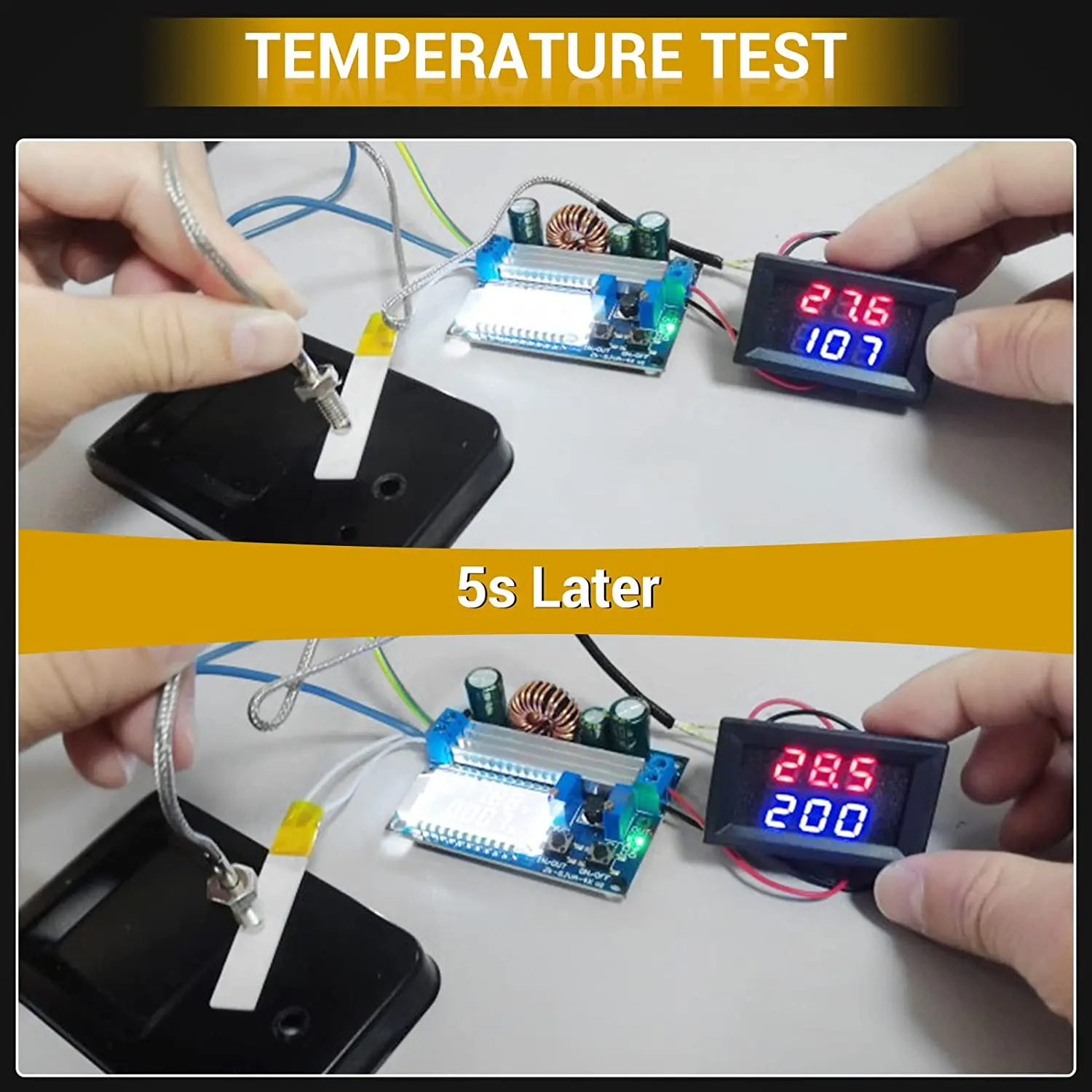 12V/24V/36V Heating Film Plate Ceramic Thermostat Heater Pad 200℃-300℃ High-temperature HTCC Heating Plate Element Customerized