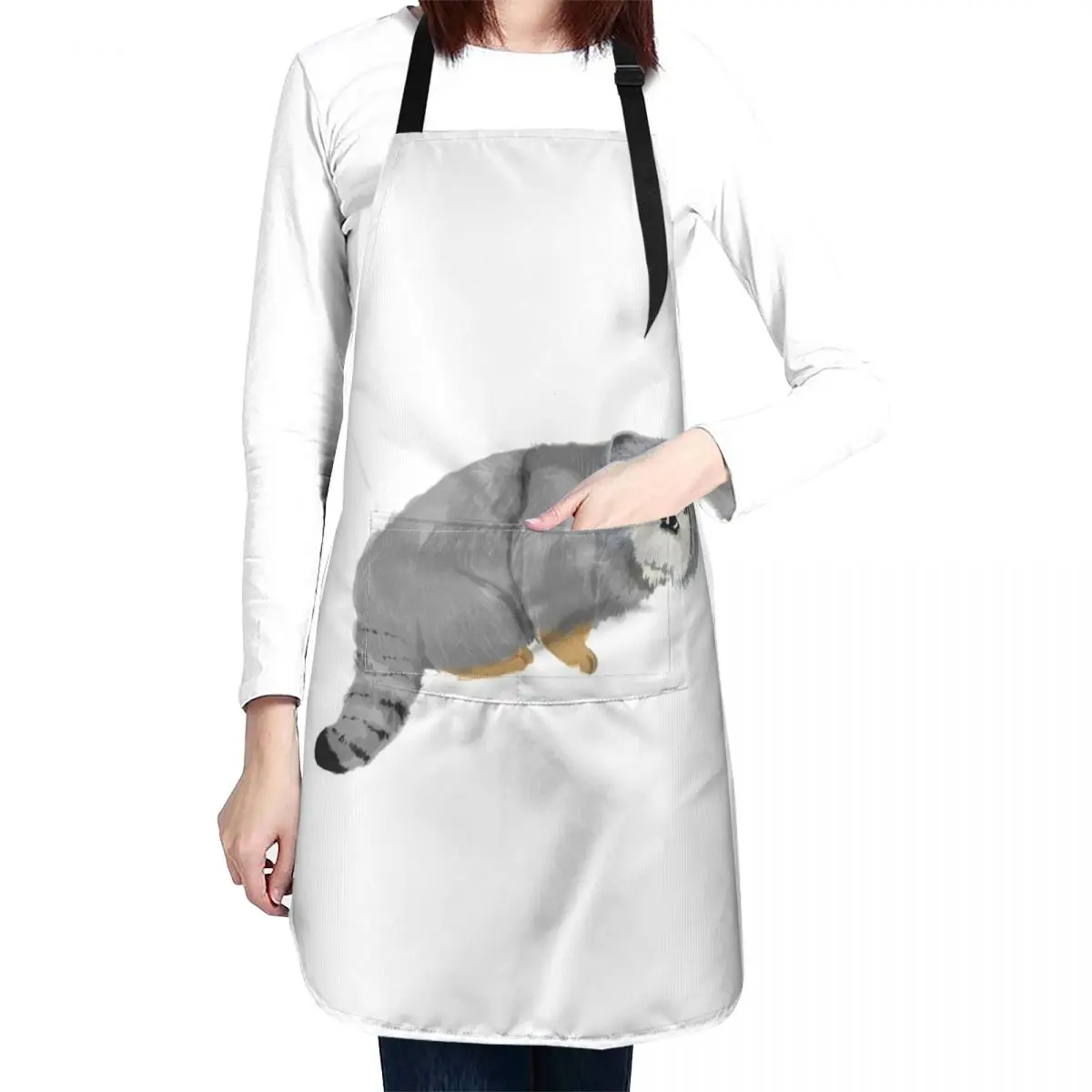 Паллас кошка наклейка Фартук водонепроницаемый для женщин кухни мужчин кухонные