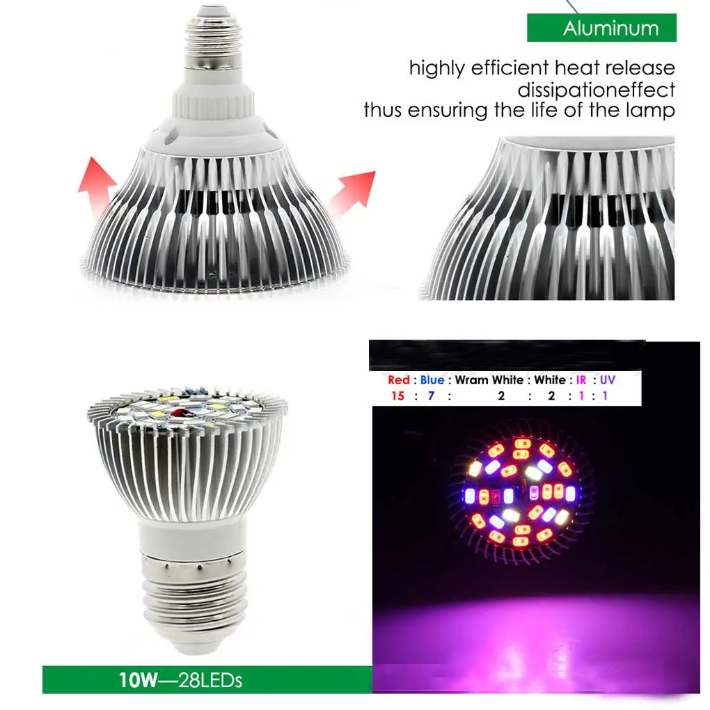 

Household Garden Full Spectrums Light Outdoor Plant Growth Lamp E27