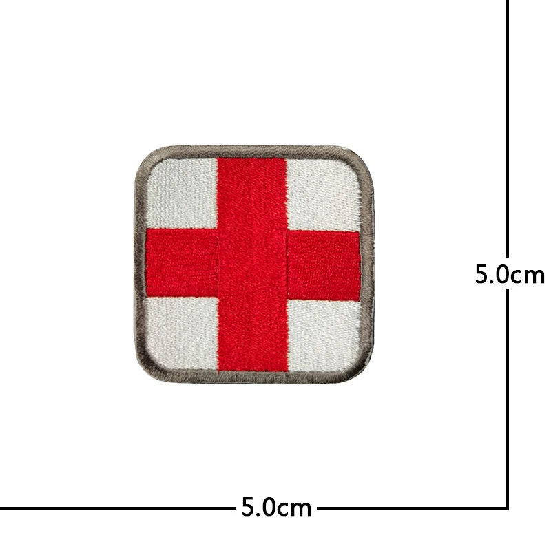 Медицинская вышитая нашивка с крючком и петлей аппликация нарукавник военная