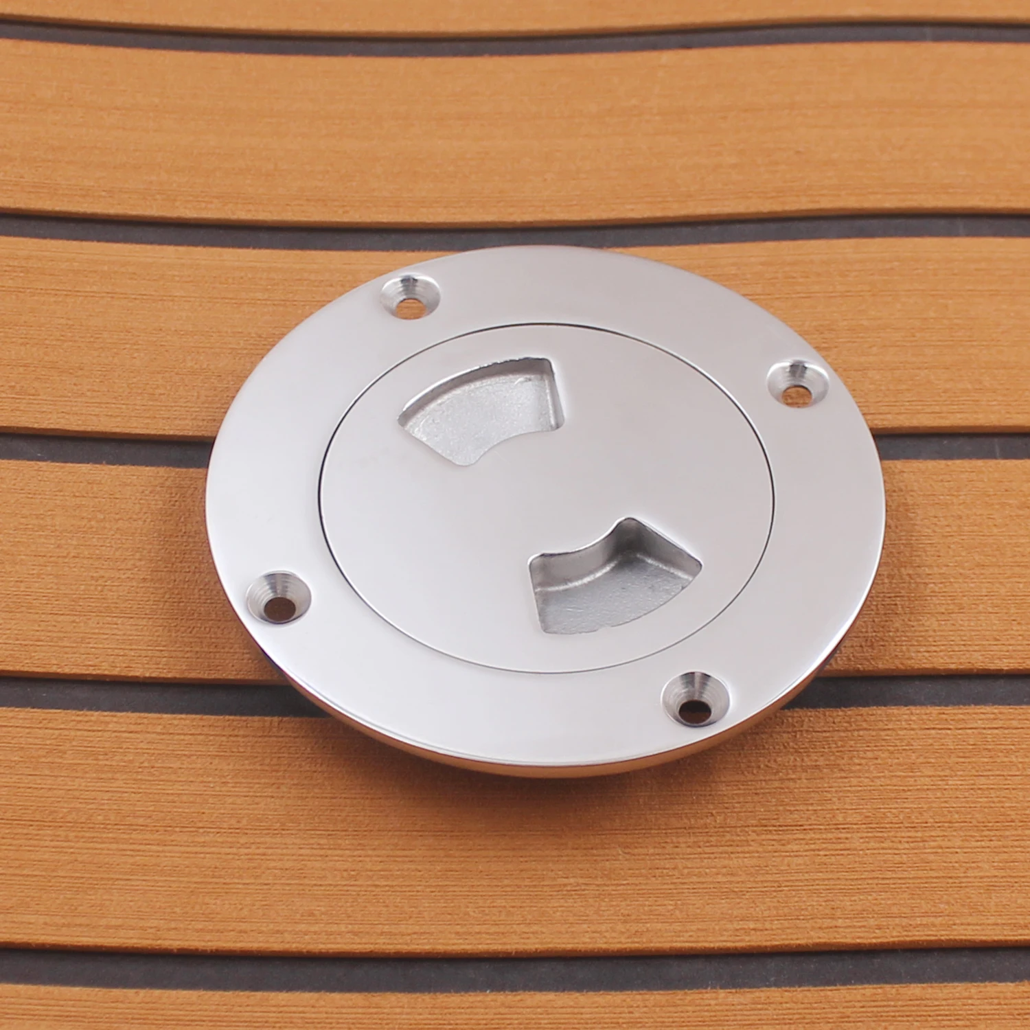 4 inch Boat Screw Out Deck Inspection Plate Round Deck Inspection Access Hatch Cover  For Yacht Marine enlarge