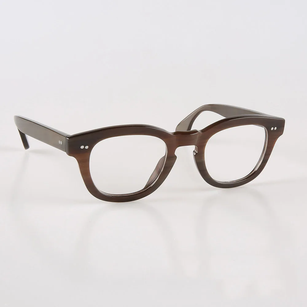 Unique Retro Square Genuine Natural Horn Handmade Eyewear Reading Eyeglasses Frames Prescription Optical Glasses Frame Women Men