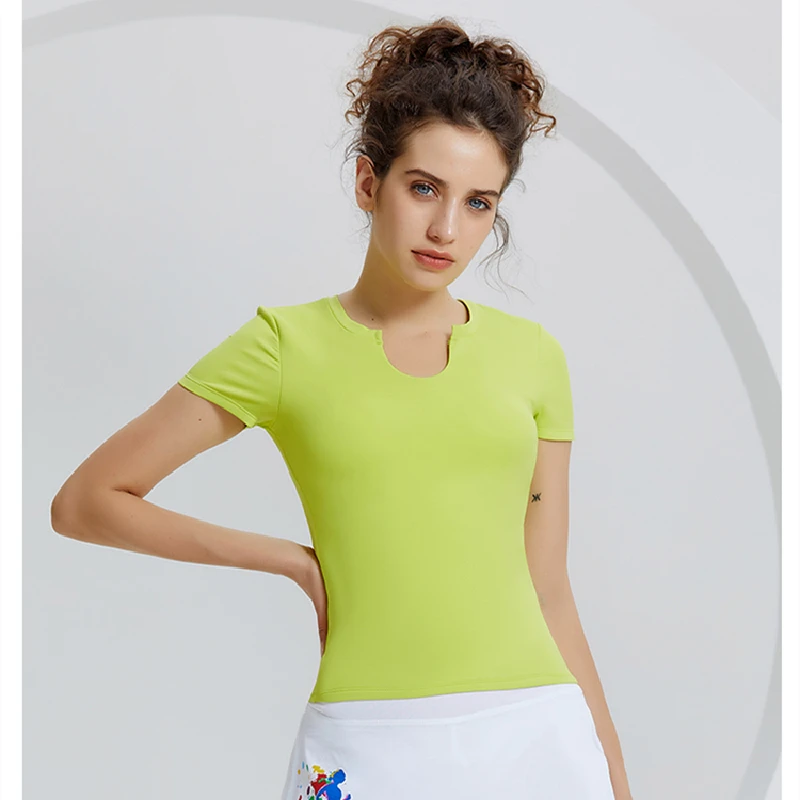 High Quality Women Running T Shirts Soft Short Sleeves Quick Dry Leisure Sport Shirt Gym Fitness Training Tees Yoga Jogging Tops