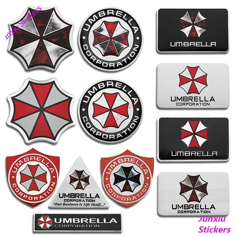 

Car Styling 3D Umbrella Corporation Colorful Car Sticker and Decal Emblem Decorations Badge Auto Accessories Decal PVC12x3cm