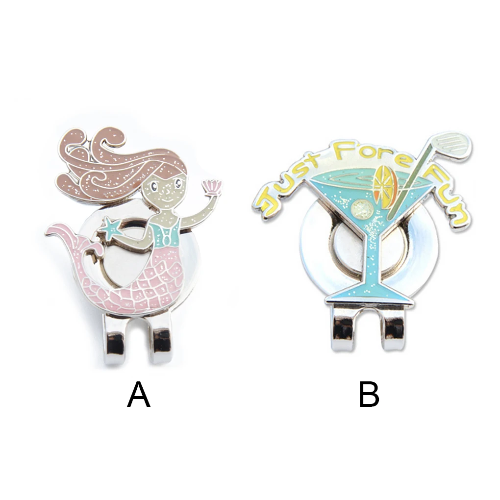 

Metal Golf Hat Clip Anti-rust Putting Green Clamp Ball Marker Pink