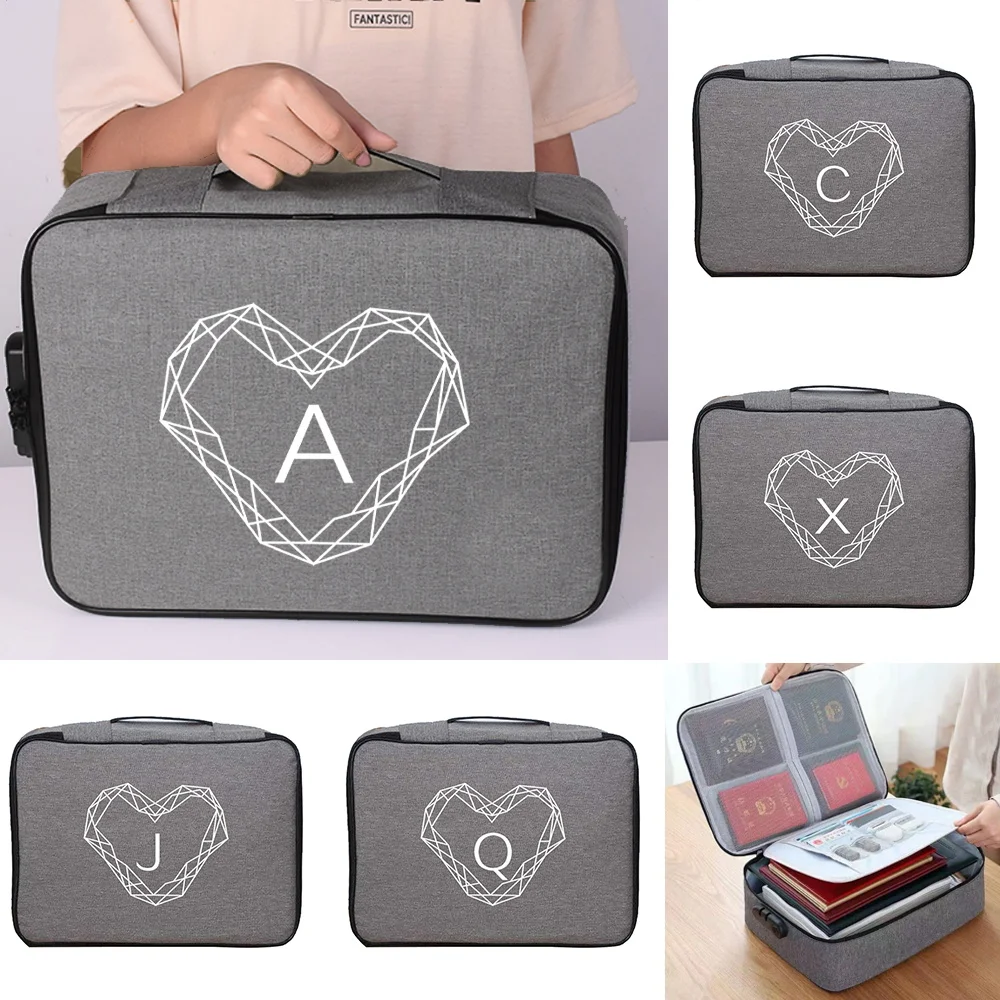 Handbag Men Women Outdoor Travel Credentials Passport Storage Bag Diamond Print Waterproof Documents Bags Luggage Organizer Case
