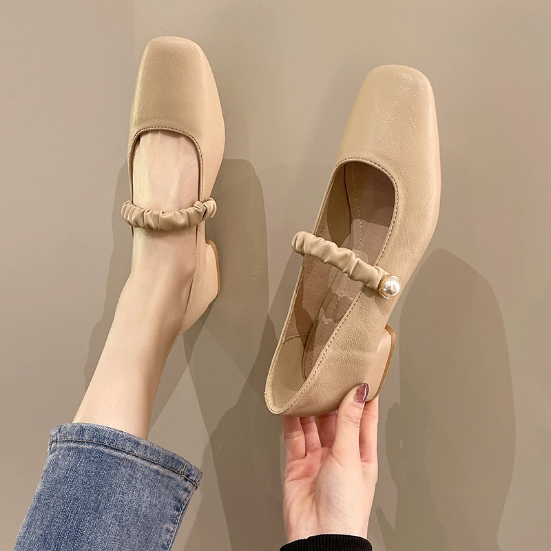 

Womens Loafers Shoes Shallow Mouth Oxfords Casual Female Sneakers Autumn Flats Square Toe Slip-on Leather Fall Dress New Summer