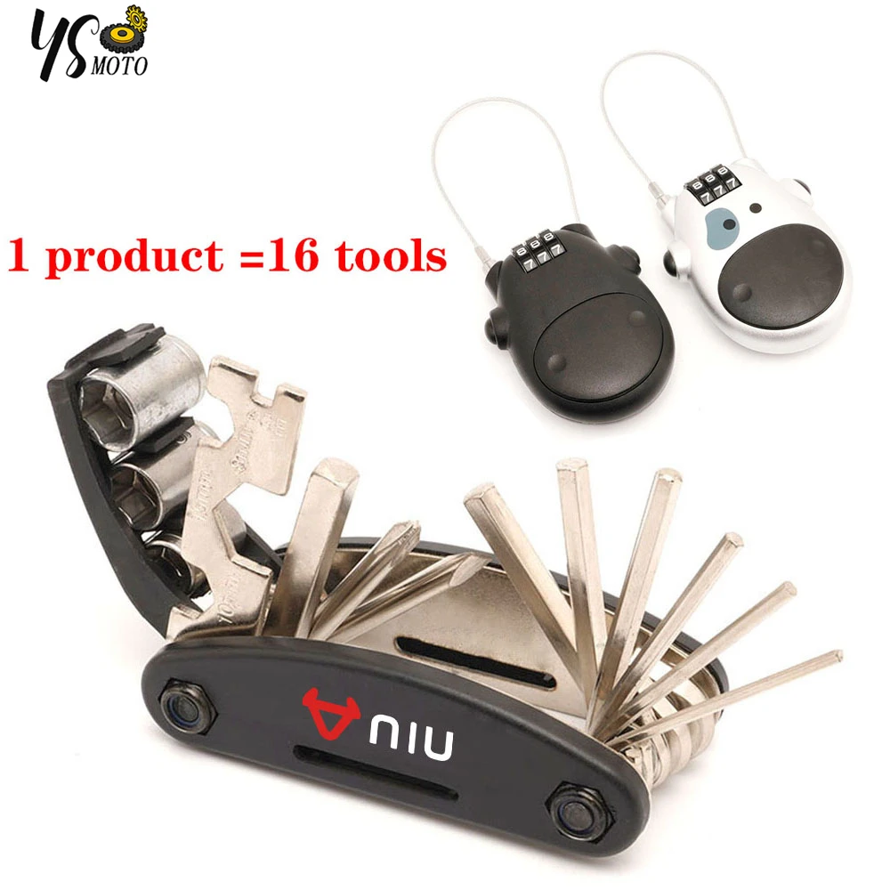 

For NIU N1 N1S M1 U1 M+ NG US U+ UQI Motorcycle CNC Tool Repair Screwdriver Set & Portable Security Anti-Theft Fixed Helmet Lock