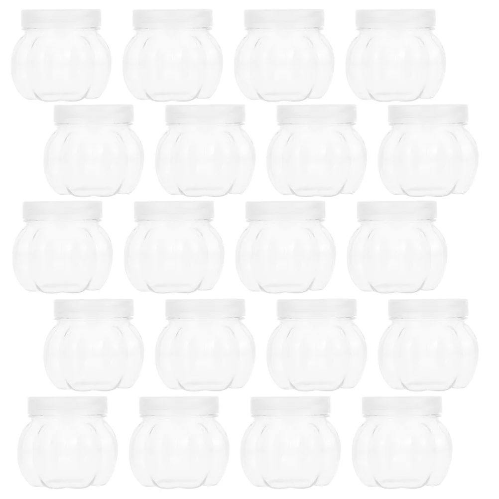 

20Pcs Clear Pumpkin Shaped Candy Jar Chocolate Storage Jar Dry Fruit Storage Holder Cookie Jar