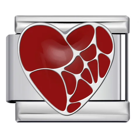 Модная красочная глазурь ​ Шахматная карточная игра, карта сердца, семейный итальянский браслет, подходит для 9 мм, подвеска из нержавеющей стали, изготовление ювелирных изделий своими руками