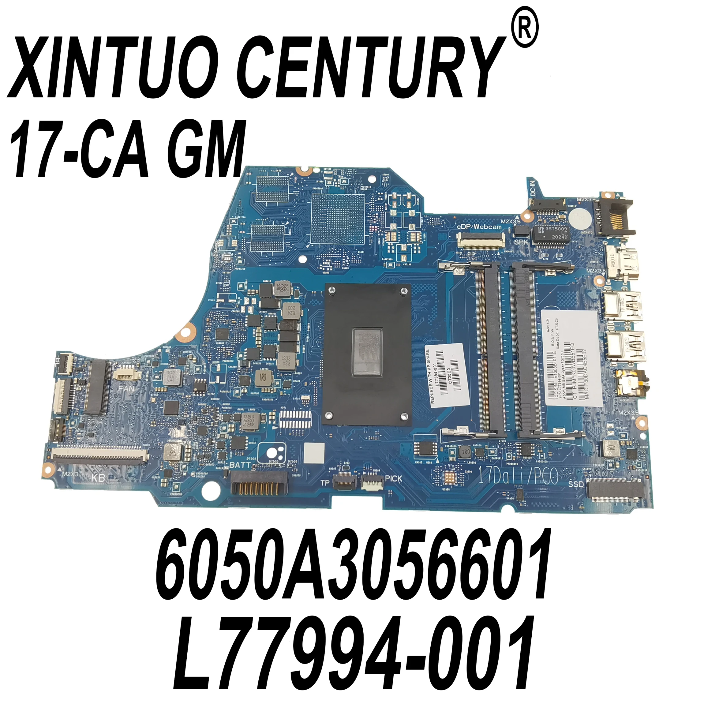 

L77994-001 L77994-601 для ноутбука HP Pavilion 17-CA, материнская плата 6050A3056601-MB-A01, встроенный процессор YM3700 DDR4 100%