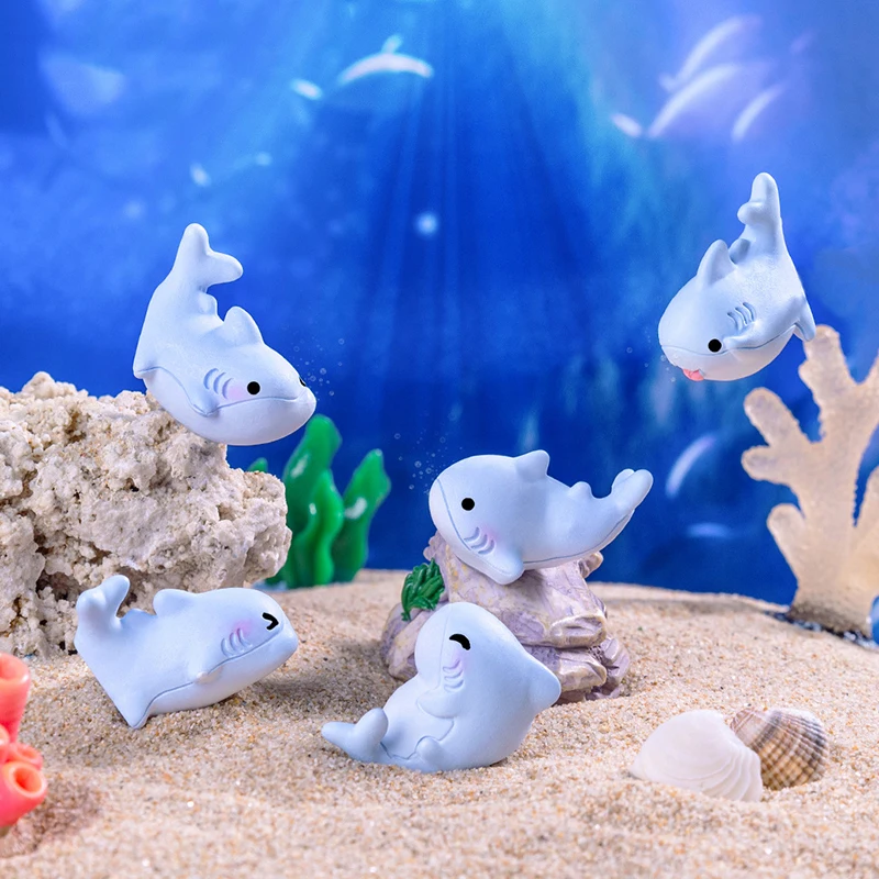 Милые фигурки акул ручная работа мультяшный КИТ микро Ландшафтные украшения