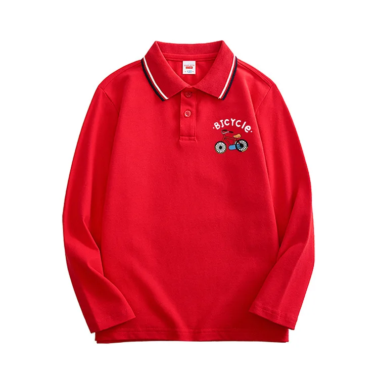 

Shirt for Boy Polo Shirt Children Clothes Boy's Shirt Lapel Long Sleeve Top Cotton High Quality Polo Shirt 2-10 Years Old