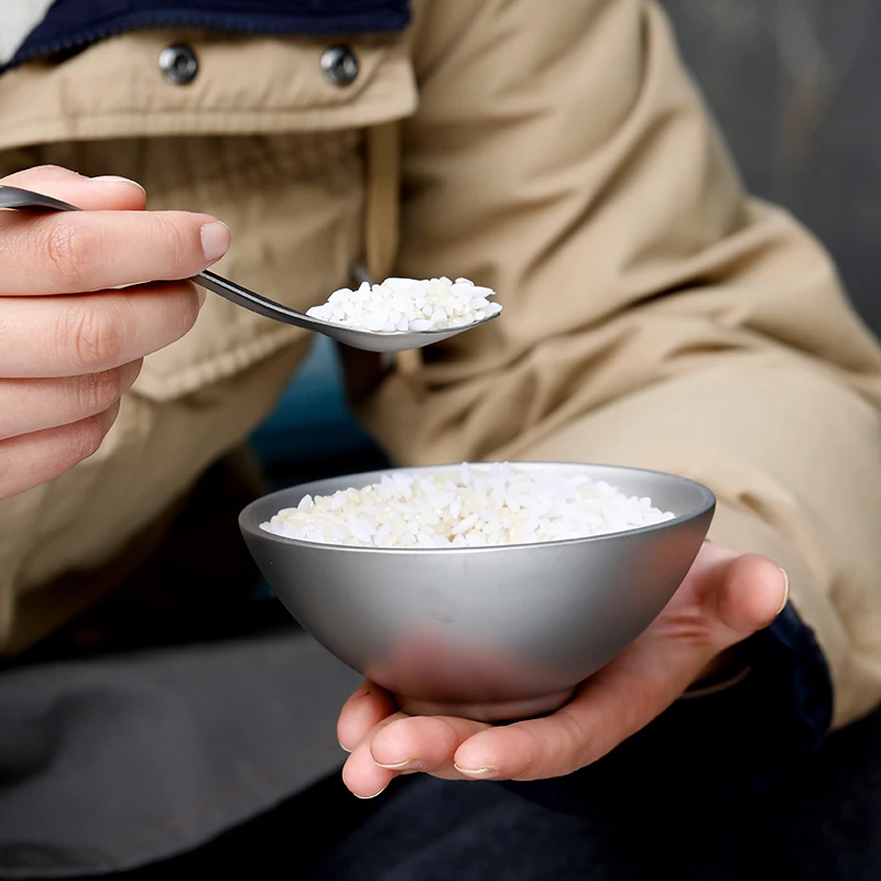 Титановая посуда Tiartisan Ta8734 с двойными стенками Ультралегкая уличная столовая для