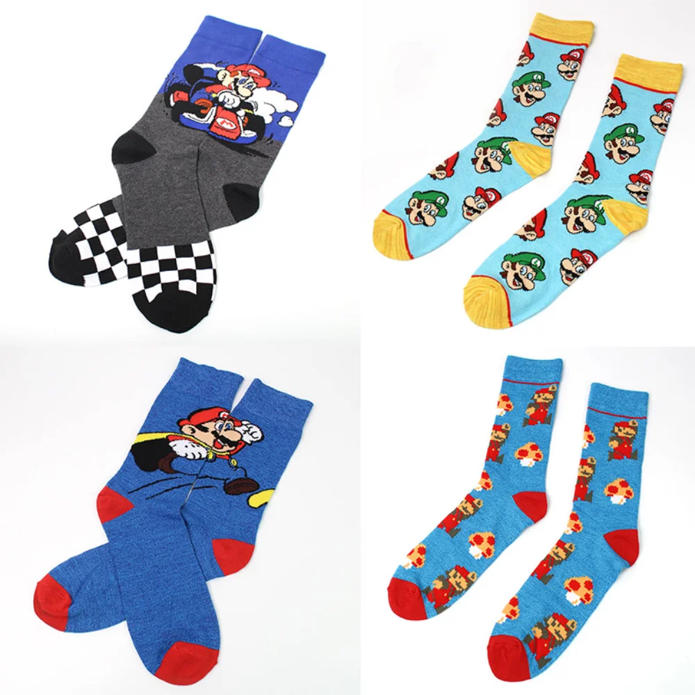 

Super Mario Bros Cartoon Socks Odyssey Yoshi Anime Stockings Action Figure Toys Boys Girls Cosplay Kids Birthday Christmas Gifts