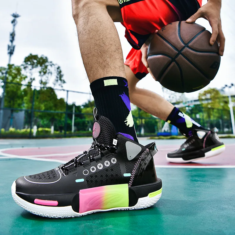 Professional Mesh Breathable Men's Basketball Shoes High-quality Non-Slip Women Basketball Sneakers Comfortable Men Sports Shoes