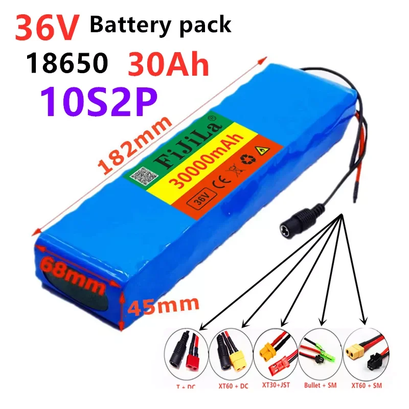 

NEW 36V 30Ah 10S2P Battery ebike battery pack 18650 Li-Ion Battery 500W High Power and Capacity 42V Motorcycle Scooter