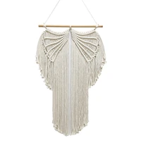 macrame woven wall hanging beautiful angel wings tapestry boho home chic decoration for apartment bedroom living room