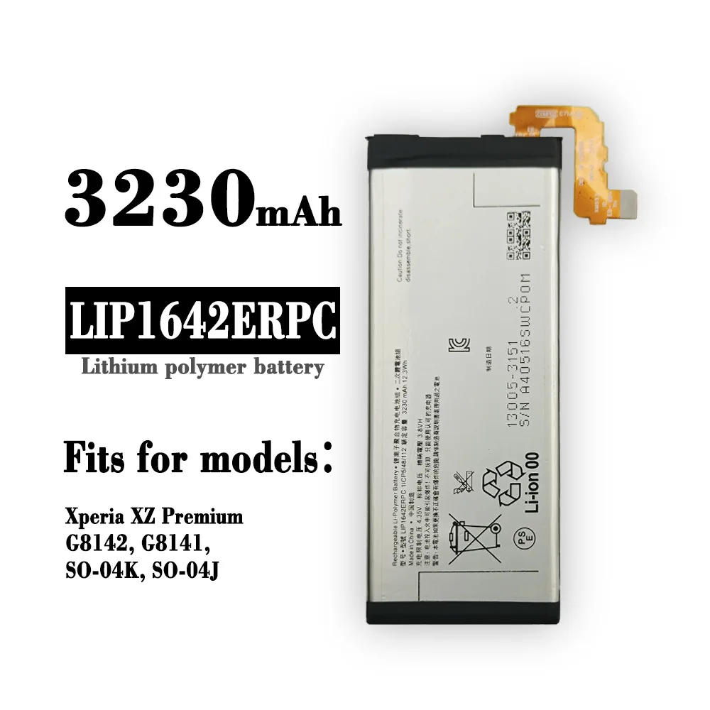 

LIP1642ERPC Orginal Phone Battery For SONY Xperia XZ Premium G8142 XZP G8142 G8141 SO-04K SO-04J Replacement Lithium New Bateria