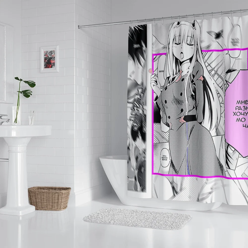 

Занавеска для душа с крючками в стиле аниме