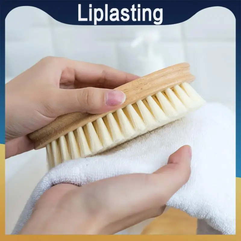 

Long Handle Shoe Brush Wood Bootpolish Cleaning Brush For Suede Nubuck Boot Multifunctional Elastic Household