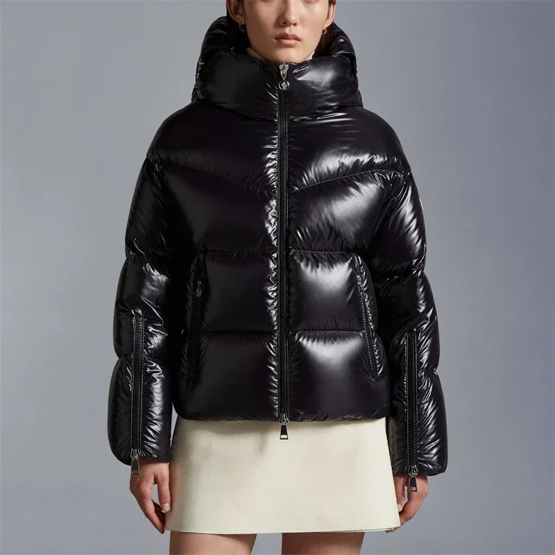 

Новинка зимняя женская утепленная короткая куртка y2k с 90 белым гусиным пухом и капюшоном 2023 модная повседневная куртка в Корейском стиле