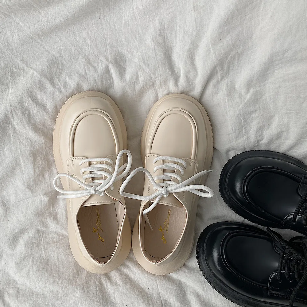 

Женские туфли на платформе в британском стиле, универсальные оксфорды из искусственной кожи в стиле преппи, Новинка лета 2022