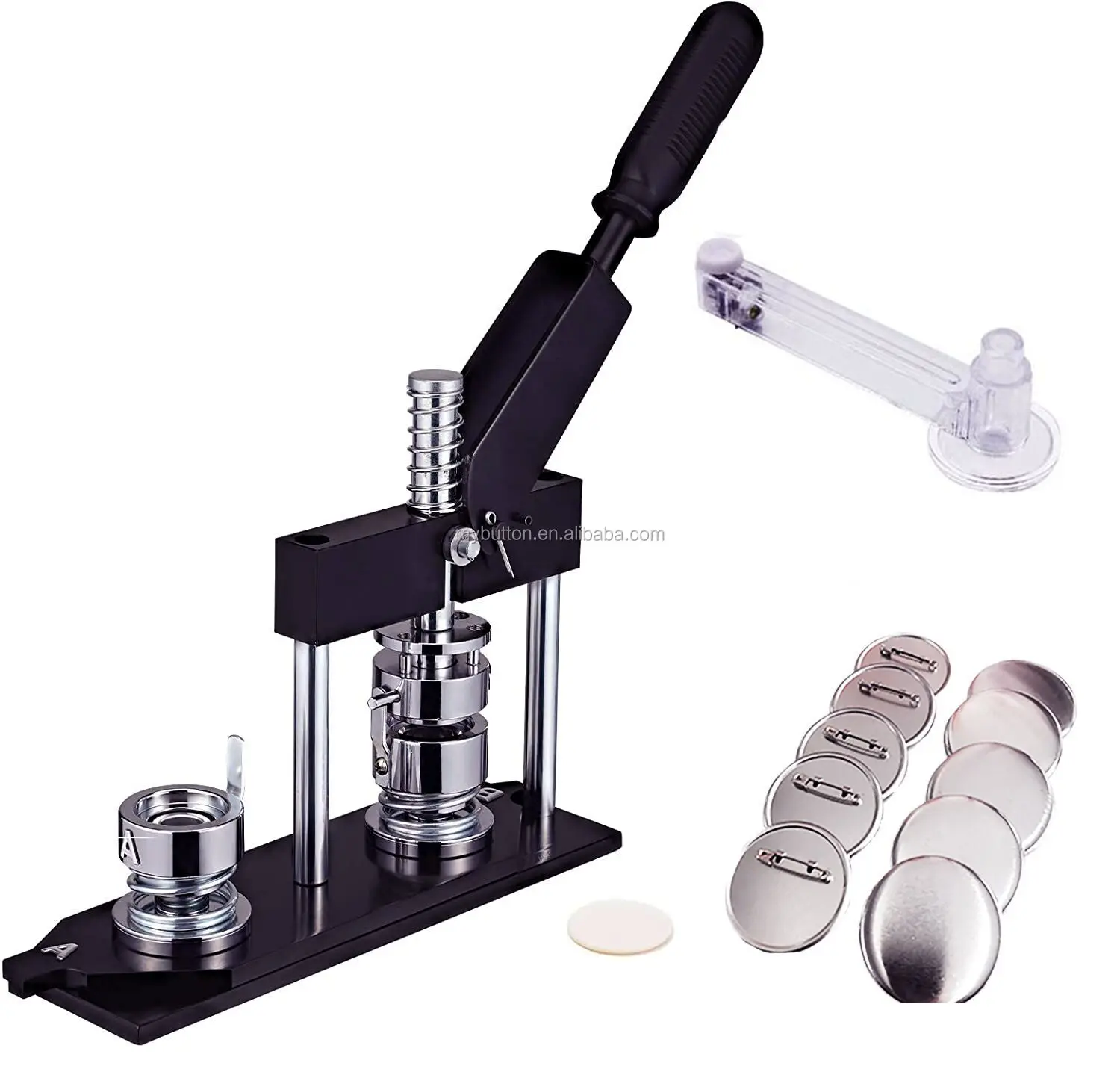

56MM Rotary badge maker button machine kit with paper cutter and badge parts(300pcs)
