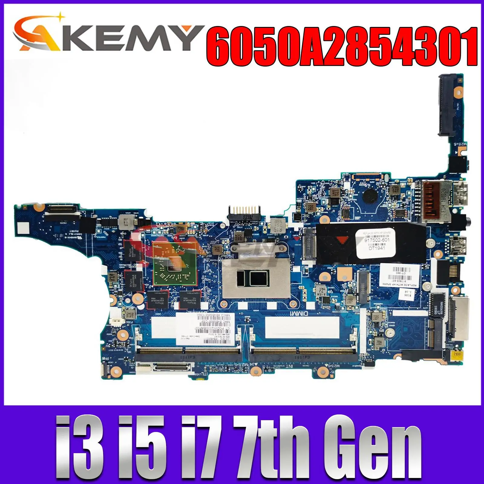 

6050A2854301 Motherboard For HP EliteBook 850 G4 840 G4 Laptop Motherboard Mainboard With I3 I5 I7 7th Gen CPU 216-0868010 GPU